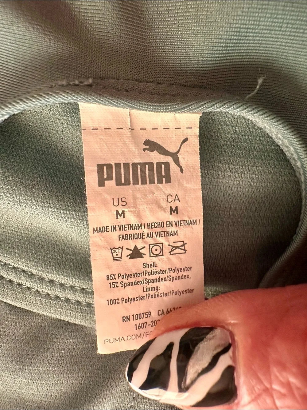PUMA Teal One-Piece Swimsuit in Teal Green with Black Logo